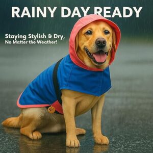 Waterproof Pet Jacket for Dogs – Comfortable Hooded Raincoat